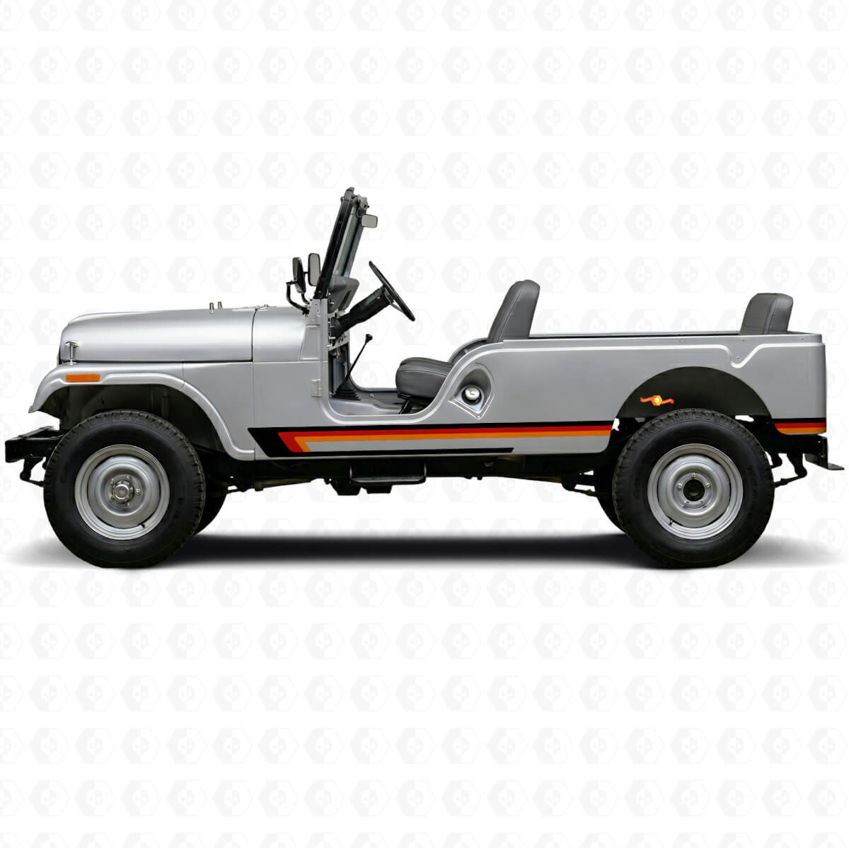 Triple Stripes Door Side Vinyl Decal for Jeep CJ-6 1955-1975