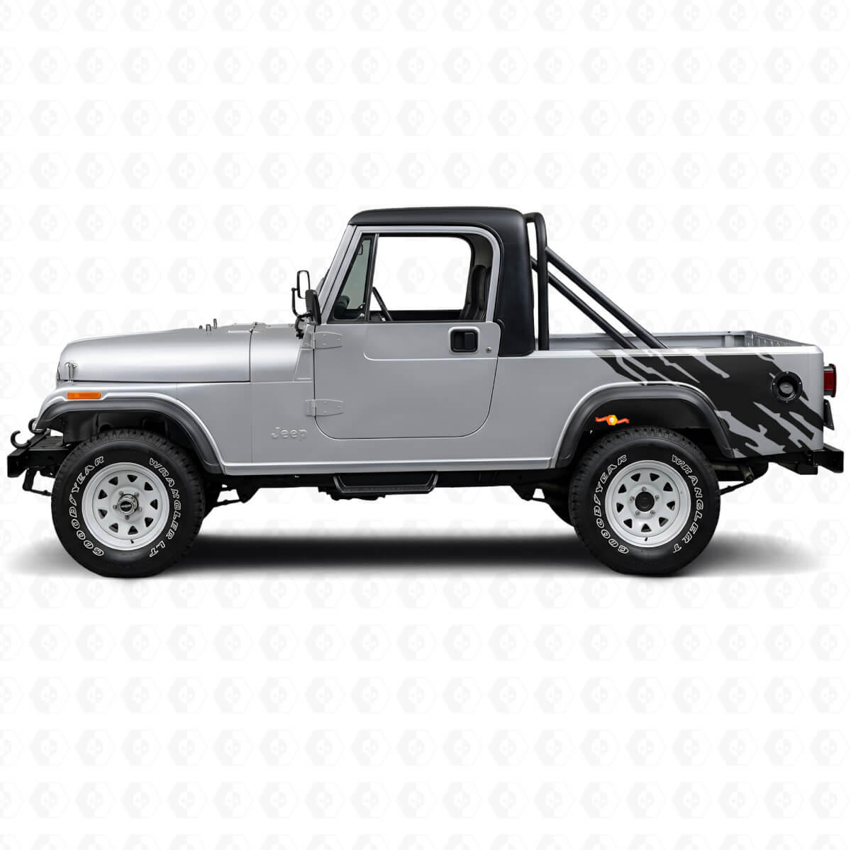 Mud Splash Graphic Rear Side Vinyl Decal for Jeep CJ-8 Scrambler 1981-1986