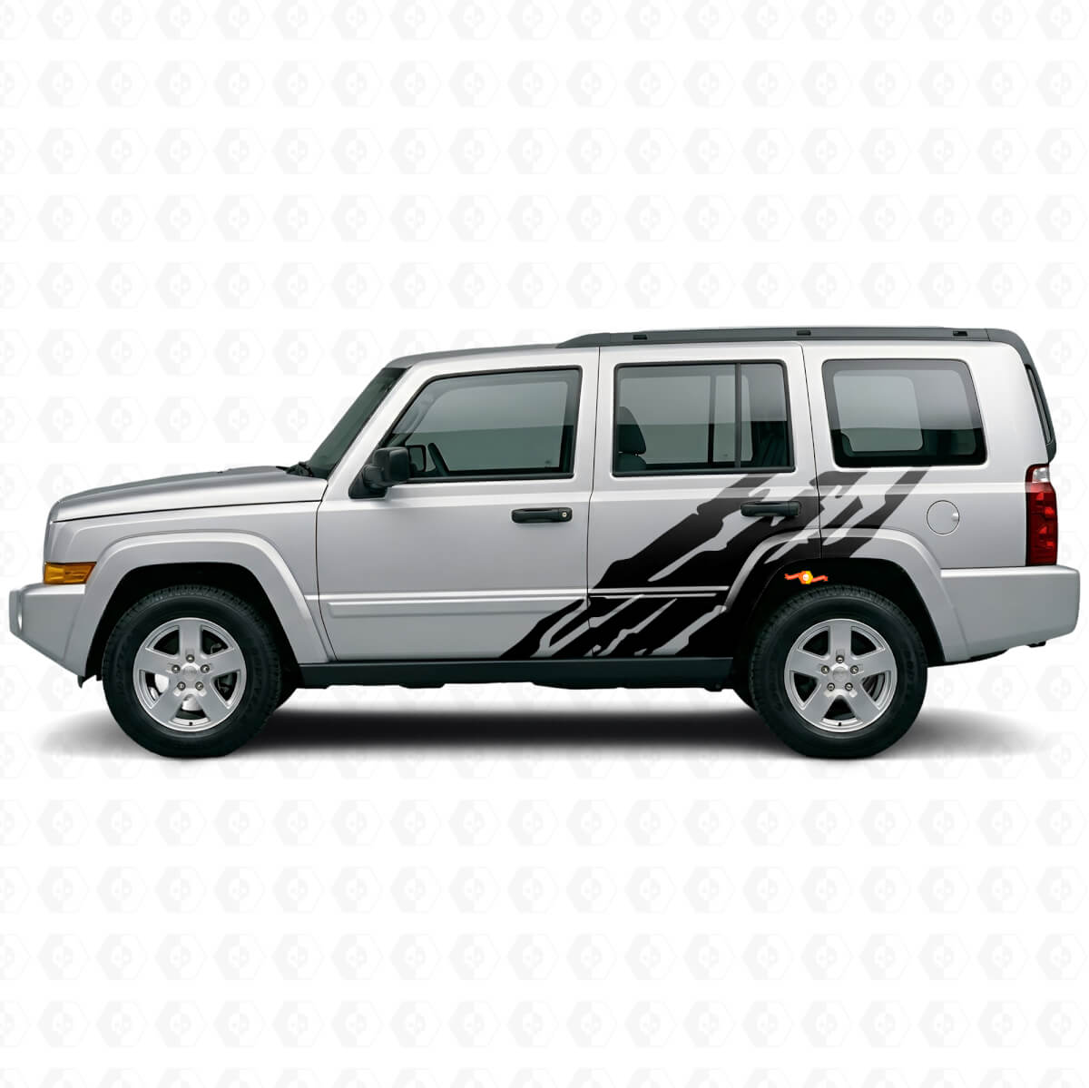 Mud Splash Graphic Side Vinyl Decal for Jeep Commander 2006-2010