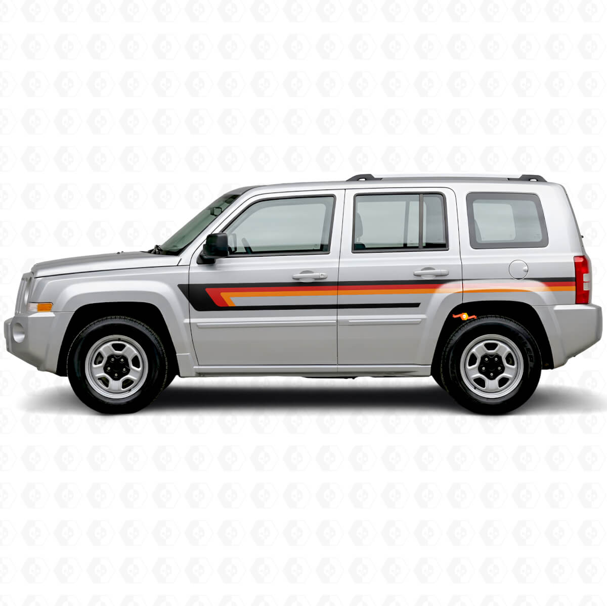 Triple Stripes Door Side Vinyl Decal for Jeep Patriot 2007-2017