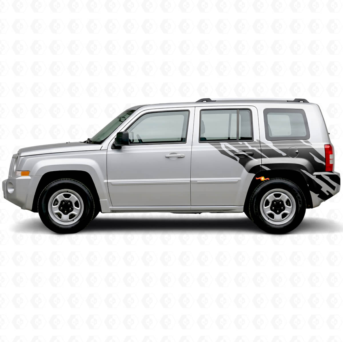 Mud Splash Graphic Rear Side Vinyl Decal for Jeep Patriot 2007-2017