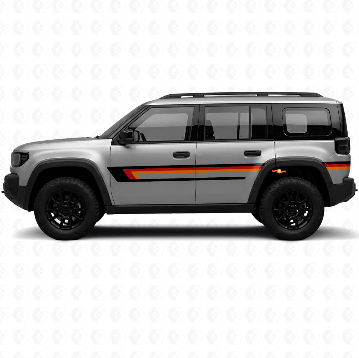 Triple Stripes Door Side Vinyl Decal for Jeep Recon 2026+