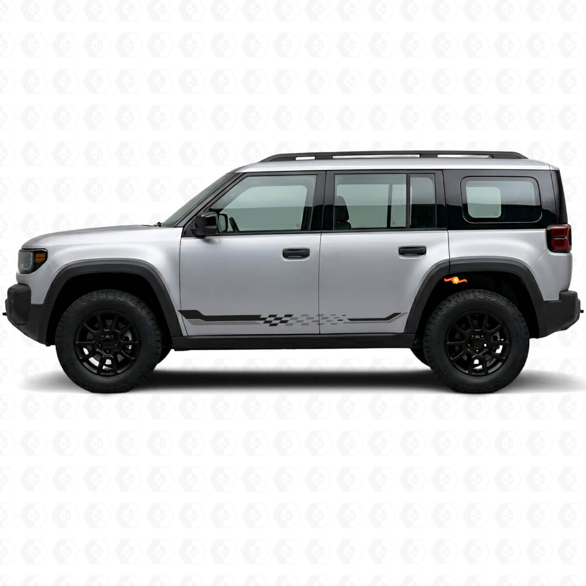 Checkered Flag Side Stripes Vinyl Decal for Jeep Recon 2026+