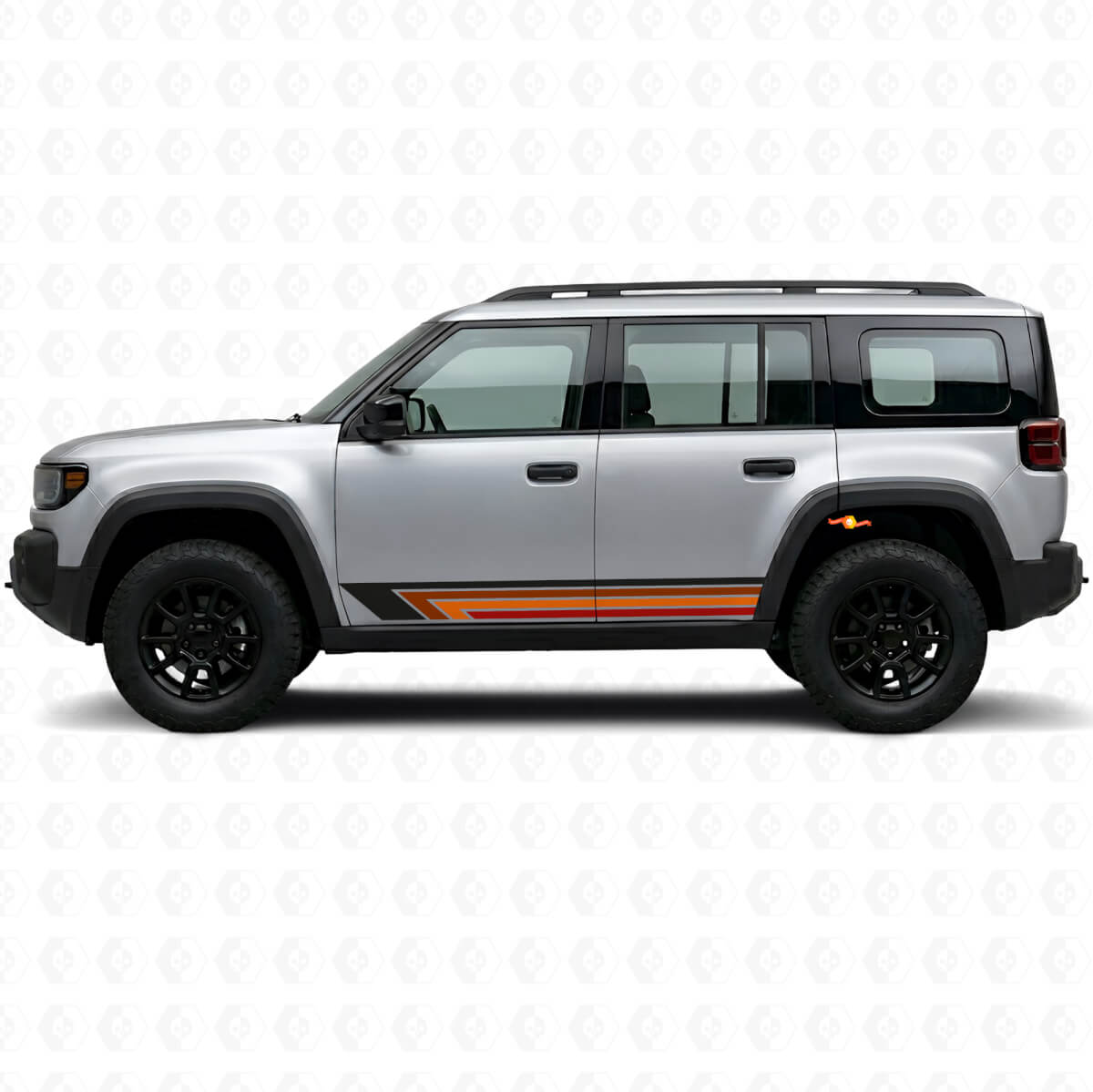 Vintage Straight Stripes Side Vinyl Decal for Jeep Recon 2026+