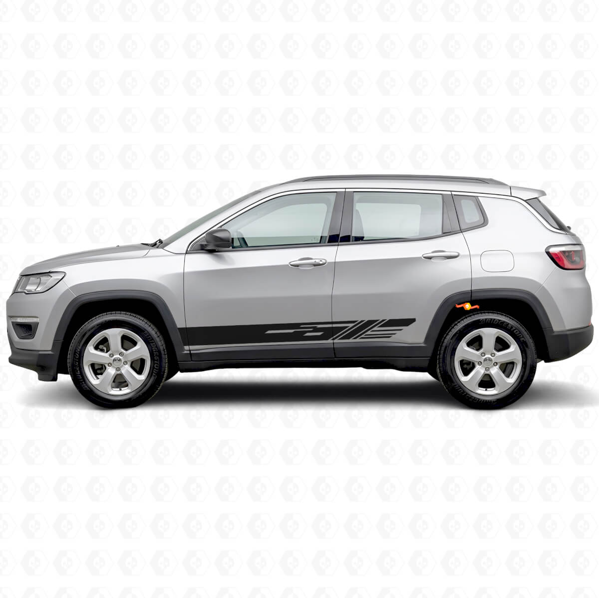 Decorated Side Stripes Vinyl Decal for Jeep Compass 2016+