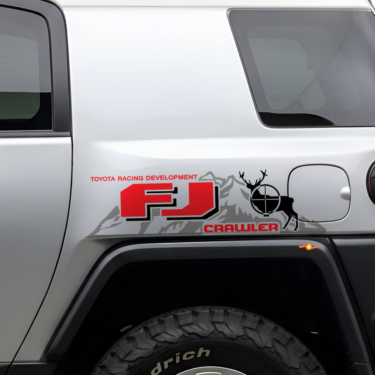 FJ Crawler Mountain Deer Side Vinyl Decal Kit for Toyota FJ Cruiser