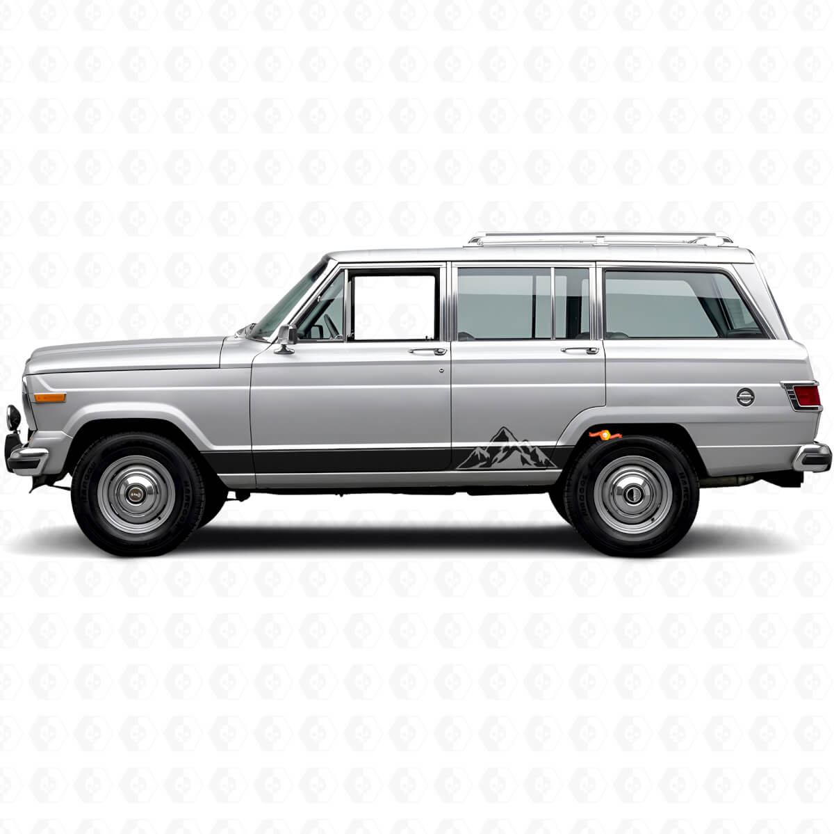 Mountains Style Stripes Side Vinyl Decal for Jeep Wagoneer 1963-1991