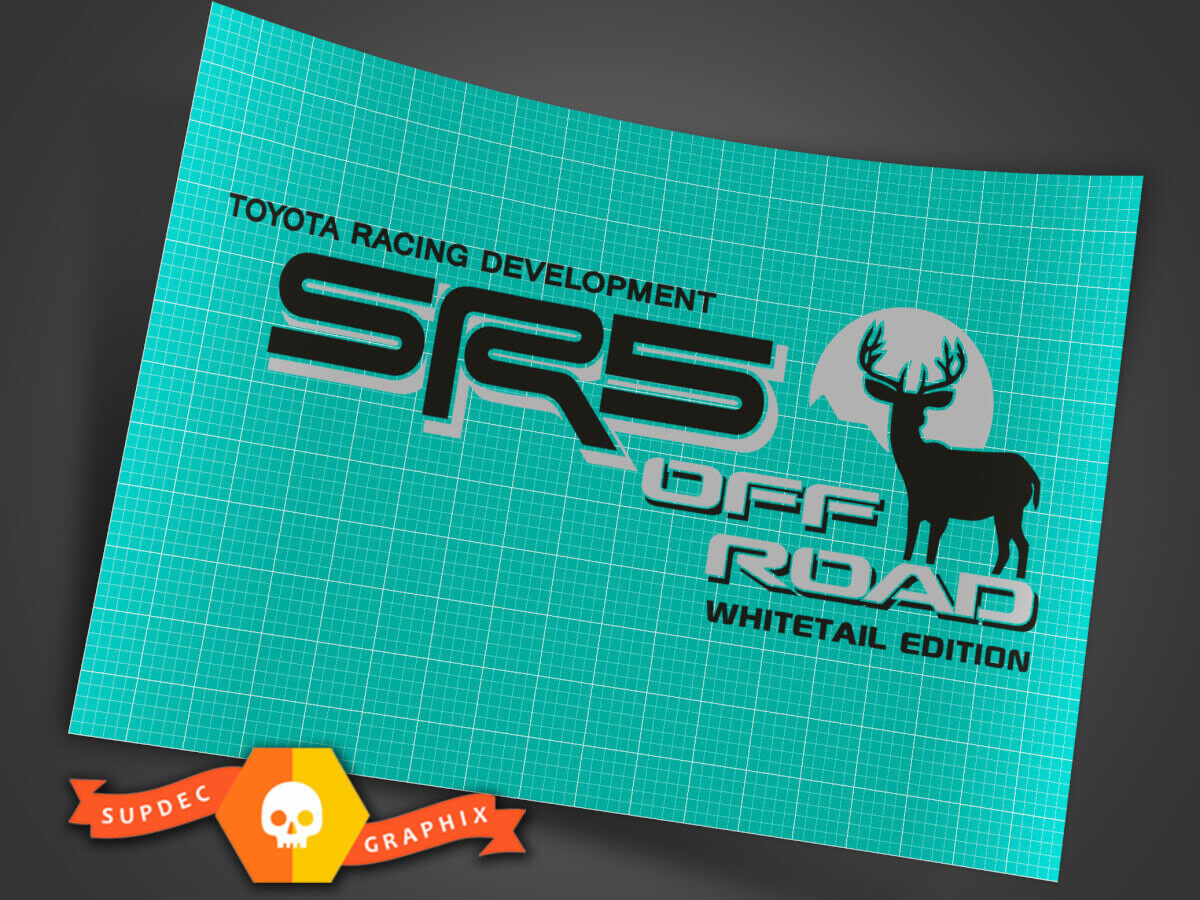 SR5 Off Road Whitetail Edition Side Vinyl Decals for Toyota