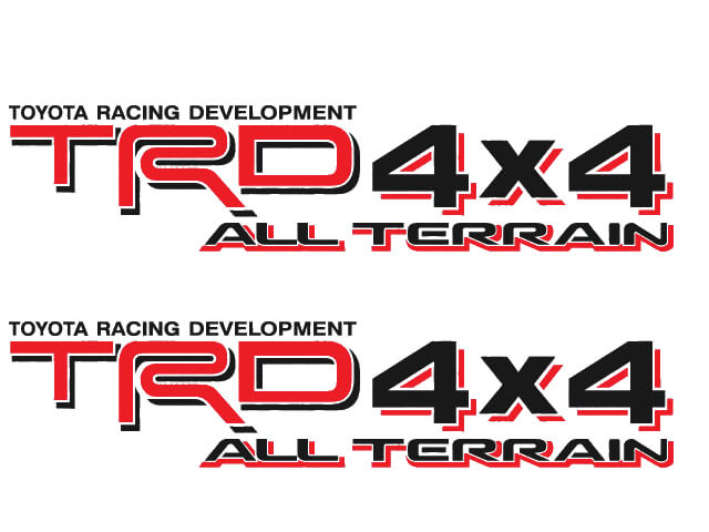 TOYOTA TRD 4X4 ALL TERRAIN DECAL Mountain TRD racing development side vinyl decal sticker
