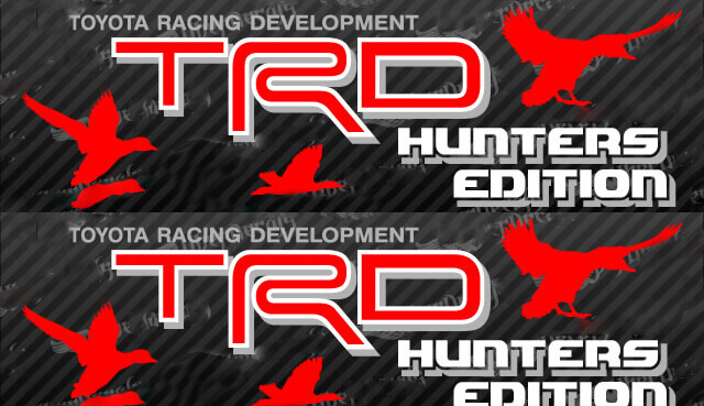 TRD Hunters Edition Side Vinyl Decals for Toyota FJ Cruiser