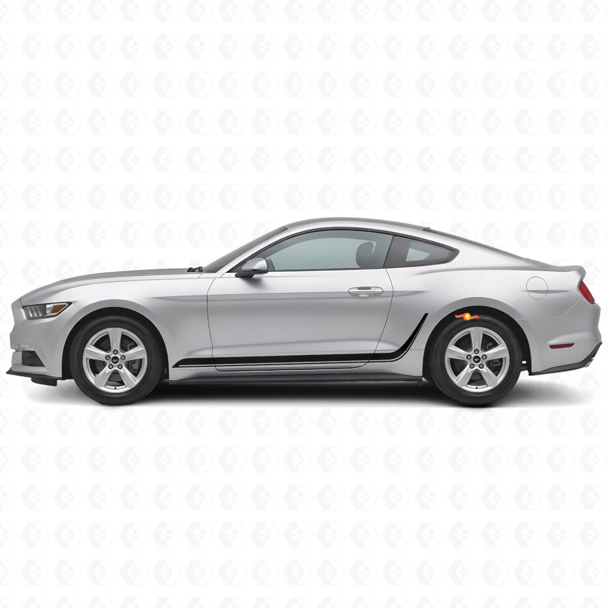 Decorated Stripes Side Vinyl Decal for Musclecar Mustang