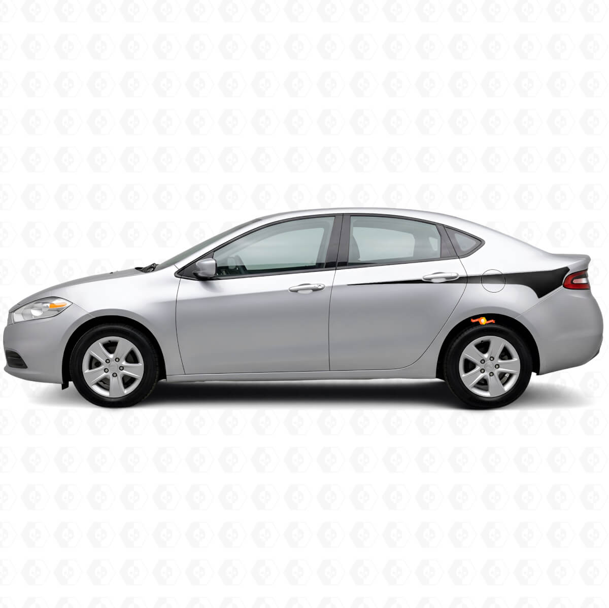 Sharpened Rear Side Stripes Vinyl Decal for Dodge Dart 2013+