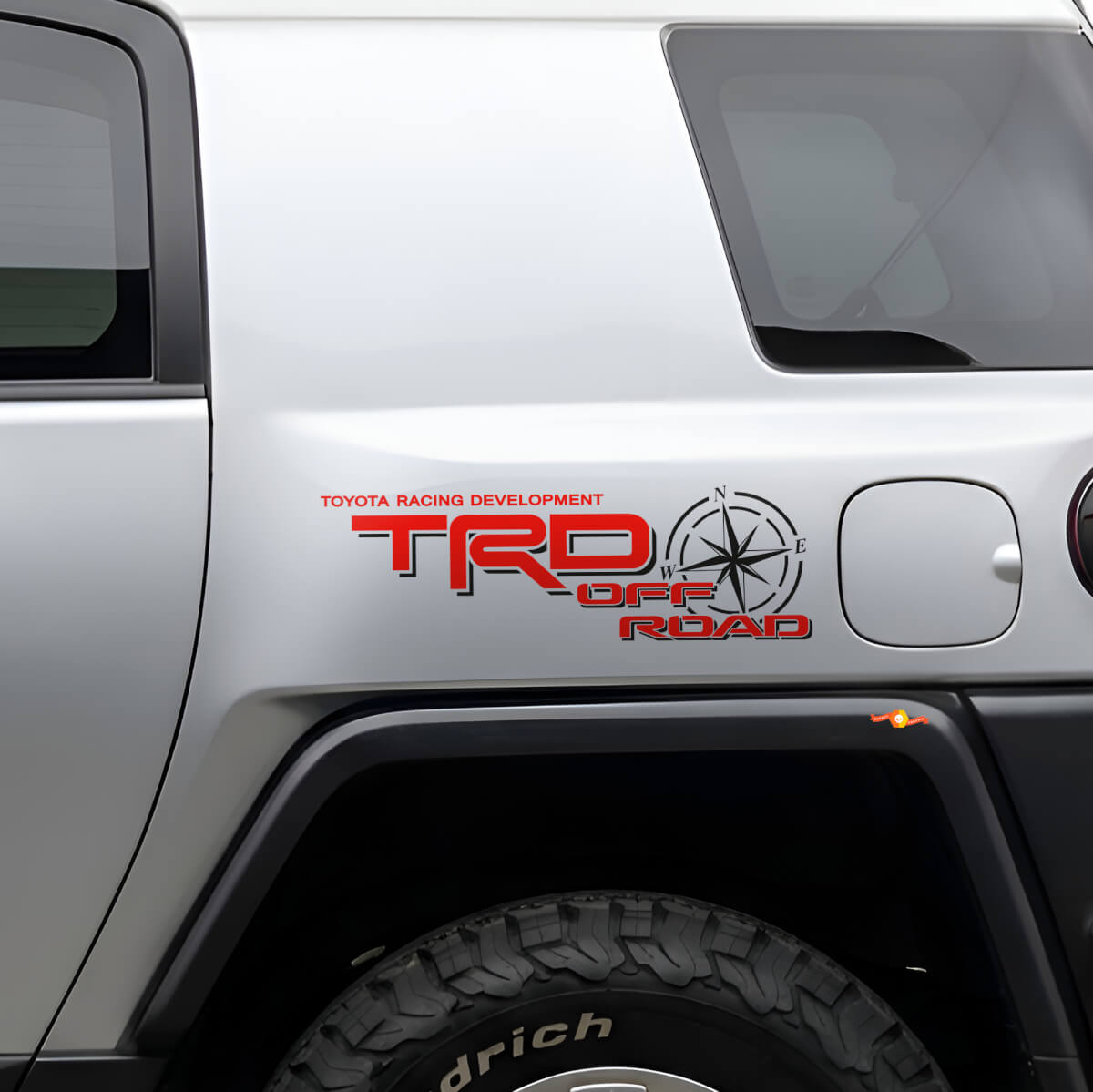 TRD Off Road Compass Side Vinyl Decals for Toyota FJ Cruiser