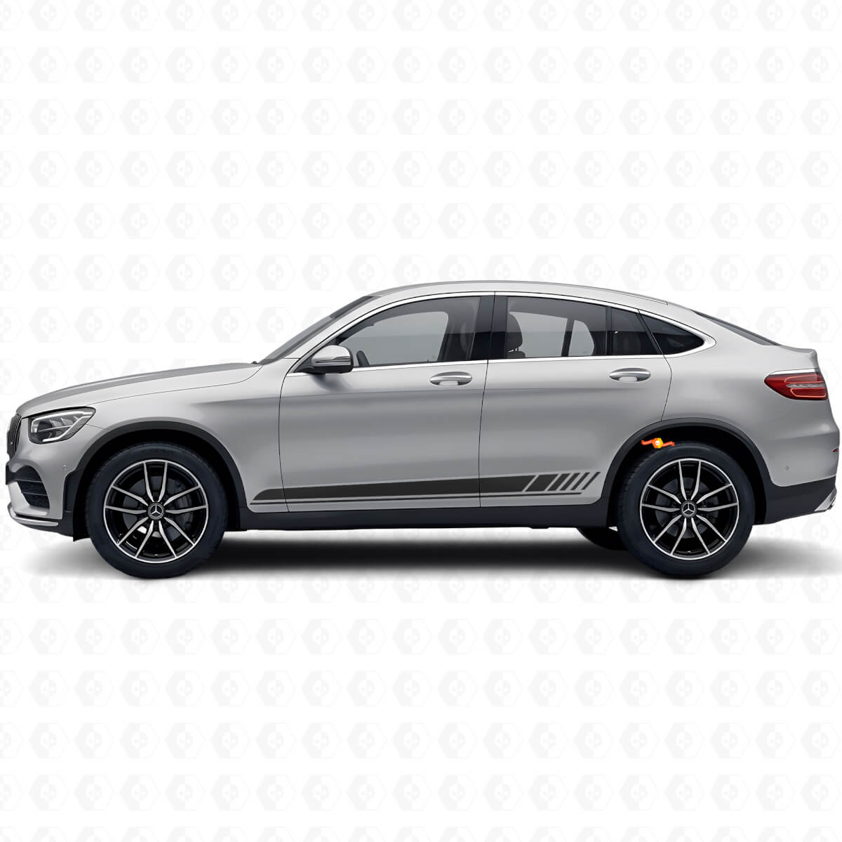 Racing Style Side Stripes Vinyl Decal For Mercedes-Benz AMG GLC-Class C253