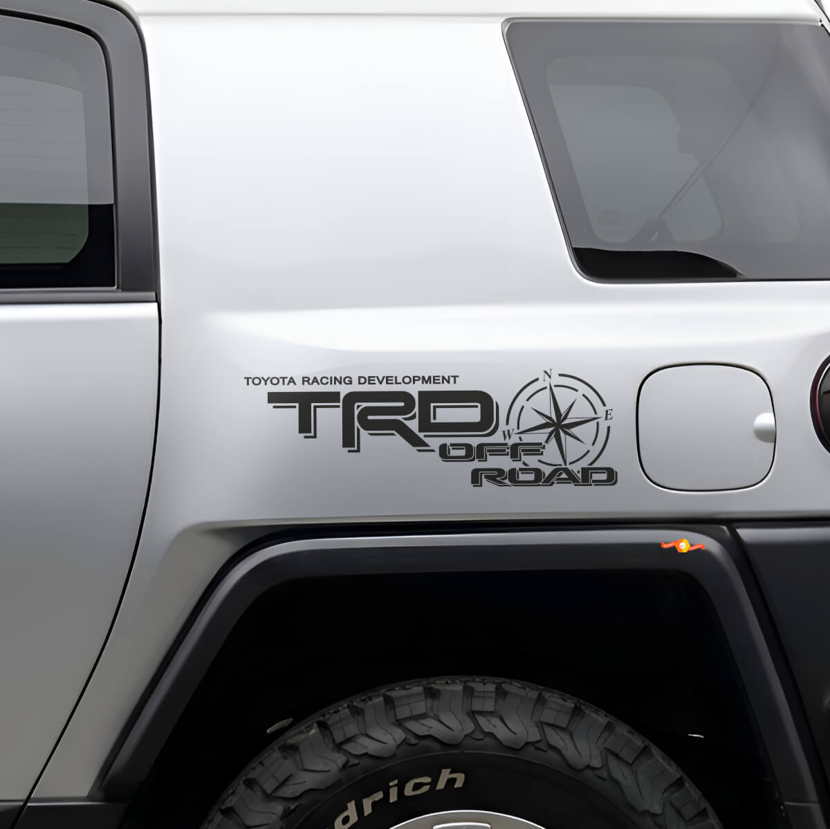 TRD Off Road Compass Side Vinyl Sticker for Toyota FJ Cruiser