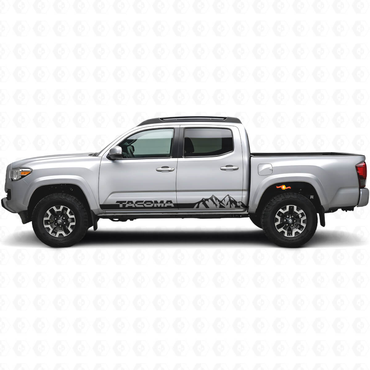 Mountain Style Rocker Panel Stripes Vinyl Decal For Toyota Tacoma 2016-2023