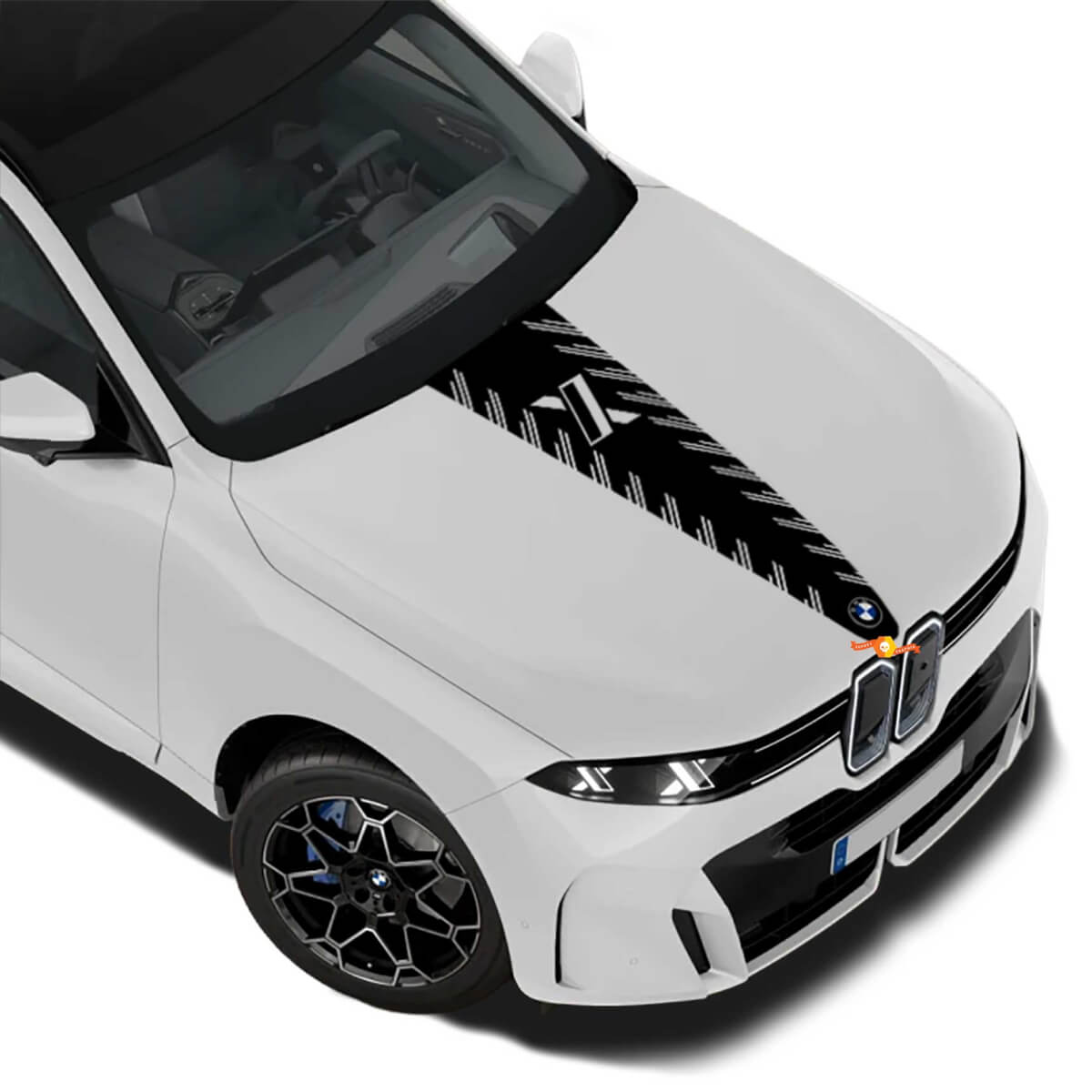 X Style Center Hood Stripe Vinyl Decal For BMW X5 G65