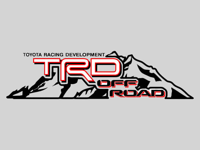 TRD Off Road Mountain Side Vinyl Decals Kir for Toyota Cars