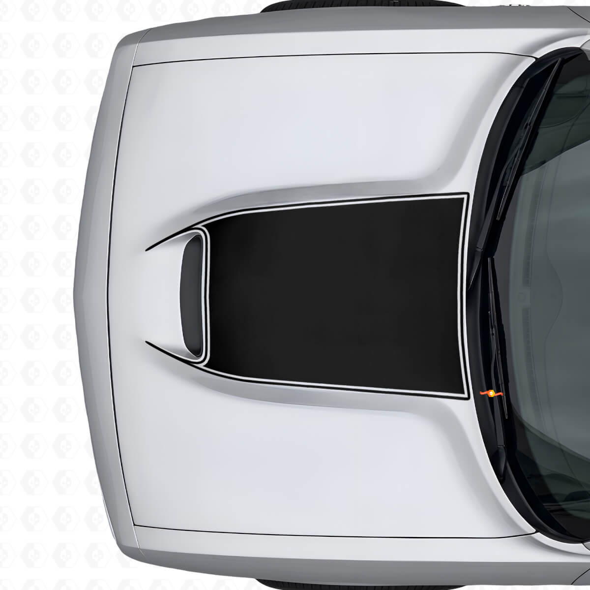 Blackout Outline Hood Vent Vinyl Decal for Dodge Challenger 2015+
