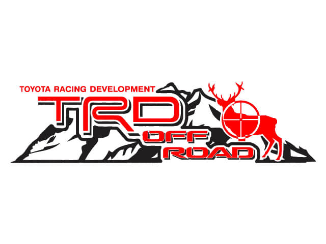 2 TOYOTA TRD OFF  Mountain  TRD racing development side vinyl decal sticker 5