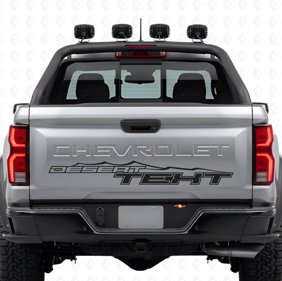 Desert Style Custom Text Tailgate Vinyl Decal for Chevrolet Colorado ZR2 