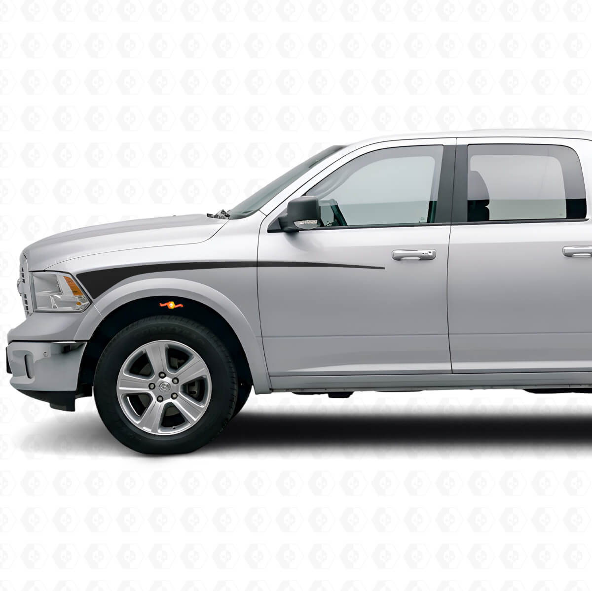 Accent Stripes Front Fender & Door Vinyl Decal Kit for Dodge Ram 2009+