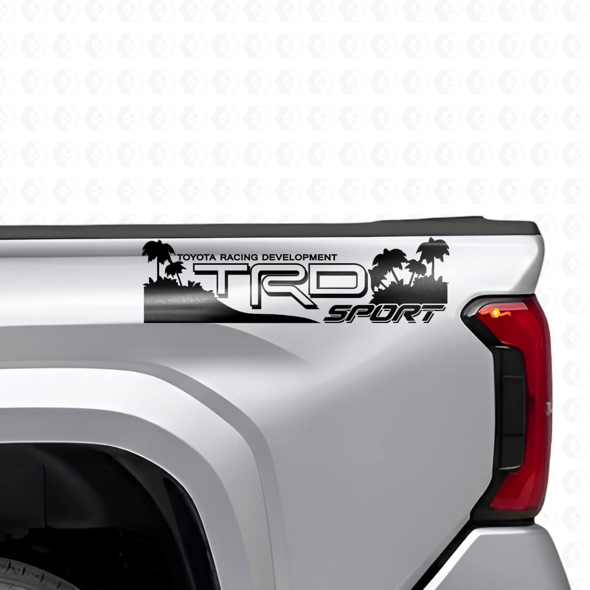 TRD Off Sport Beach Style Rear Side Vinyl Decal Set for Toyota Trucks