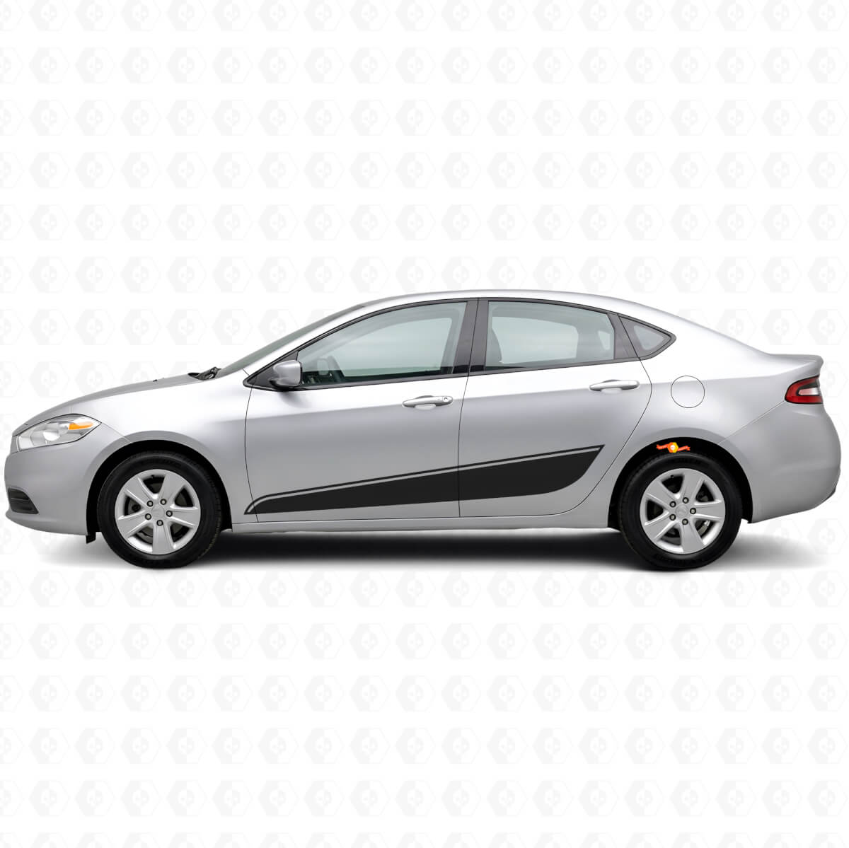 Upper Outline Stripes Side Vinyl Decal Kit for Dodge Dart