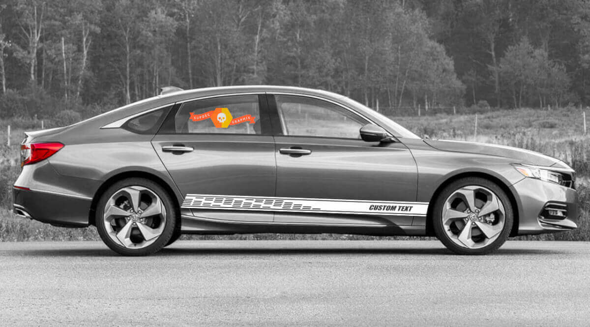 Custom Racing Side Stripes Vinyl Decal Kit for Honda Accord