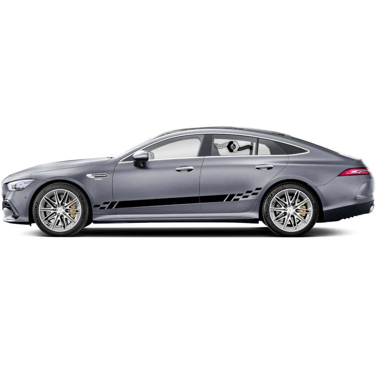 Decorated Side Stripes Vinyl Decal Kit for Mercedes Benz AMG GT3