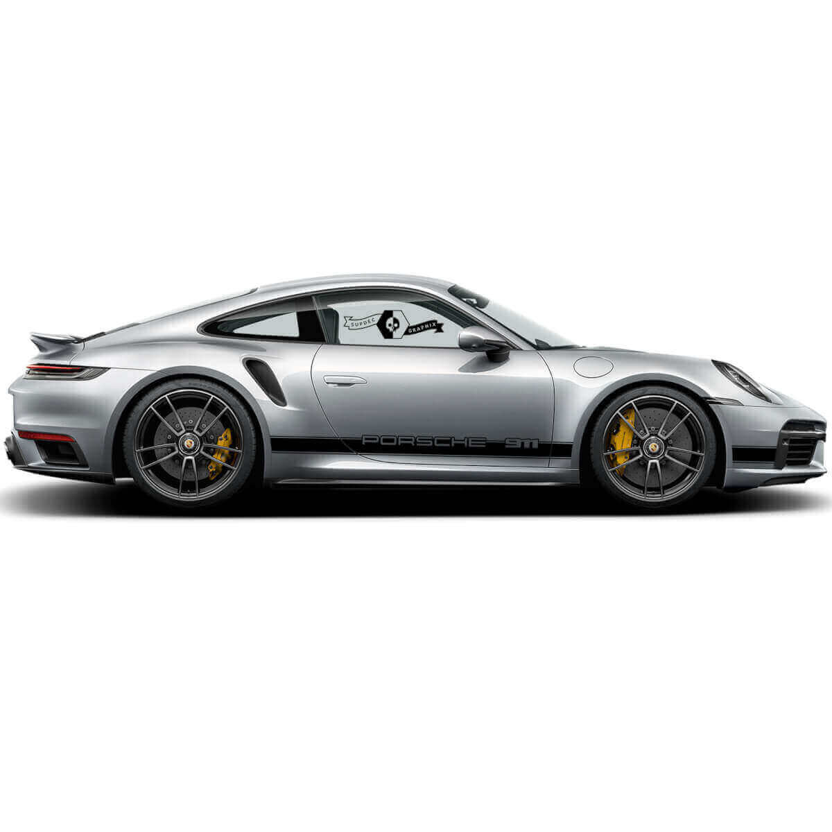 Branded Stripes Side Vinyl Decal Kit for Porsche 911 Turbo S