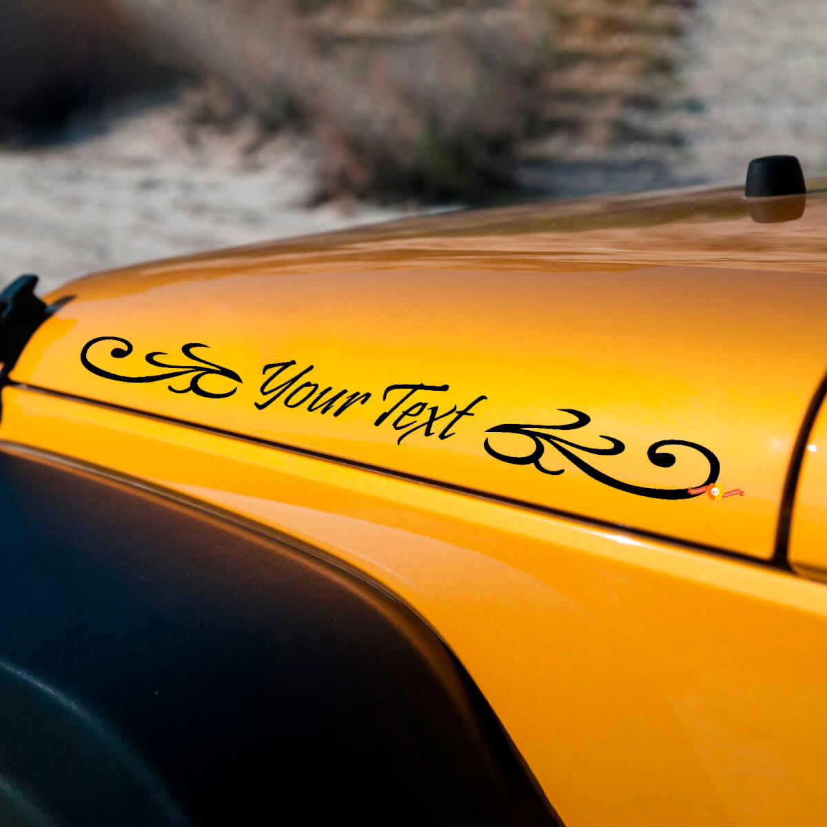 Decorated Hood Side Vinyl Decal Stickers for Jeep Wrangler 