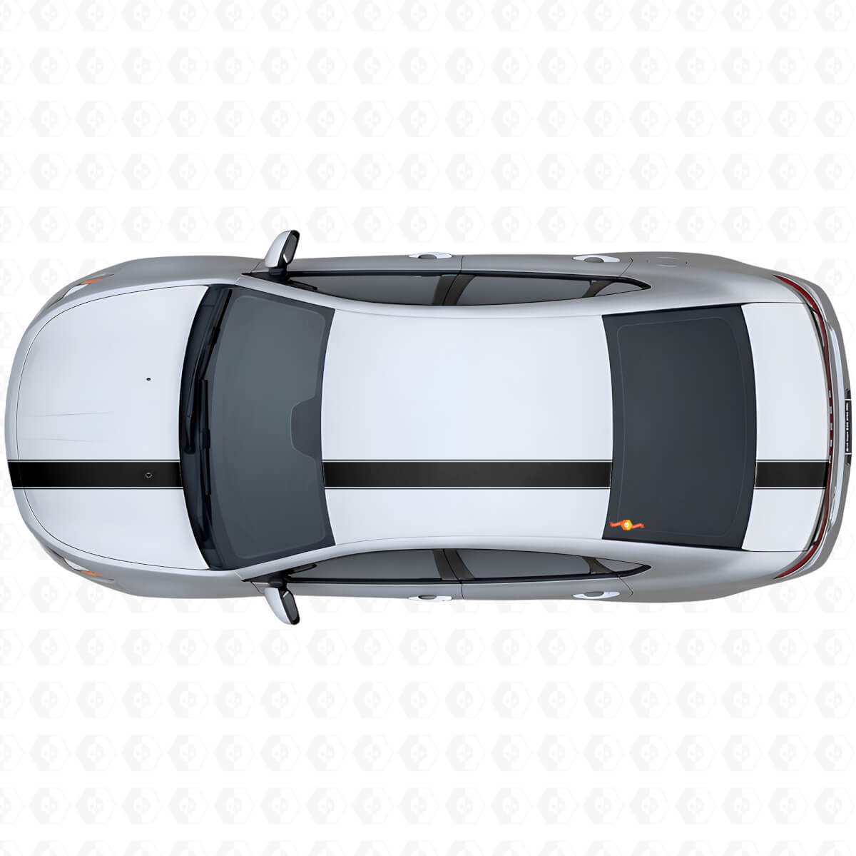 Racing Outline Stripe Upper Side Vinyl Decal Kit for Dodge Dart 2013+