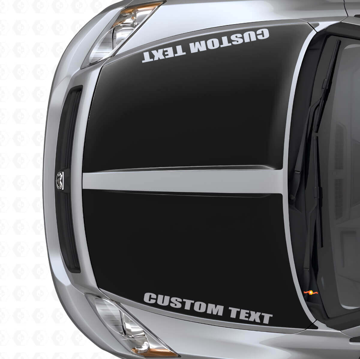 Custom Dual Wide Stripes Hood Vinyl Decal Set for Dodge Caliber 2007+