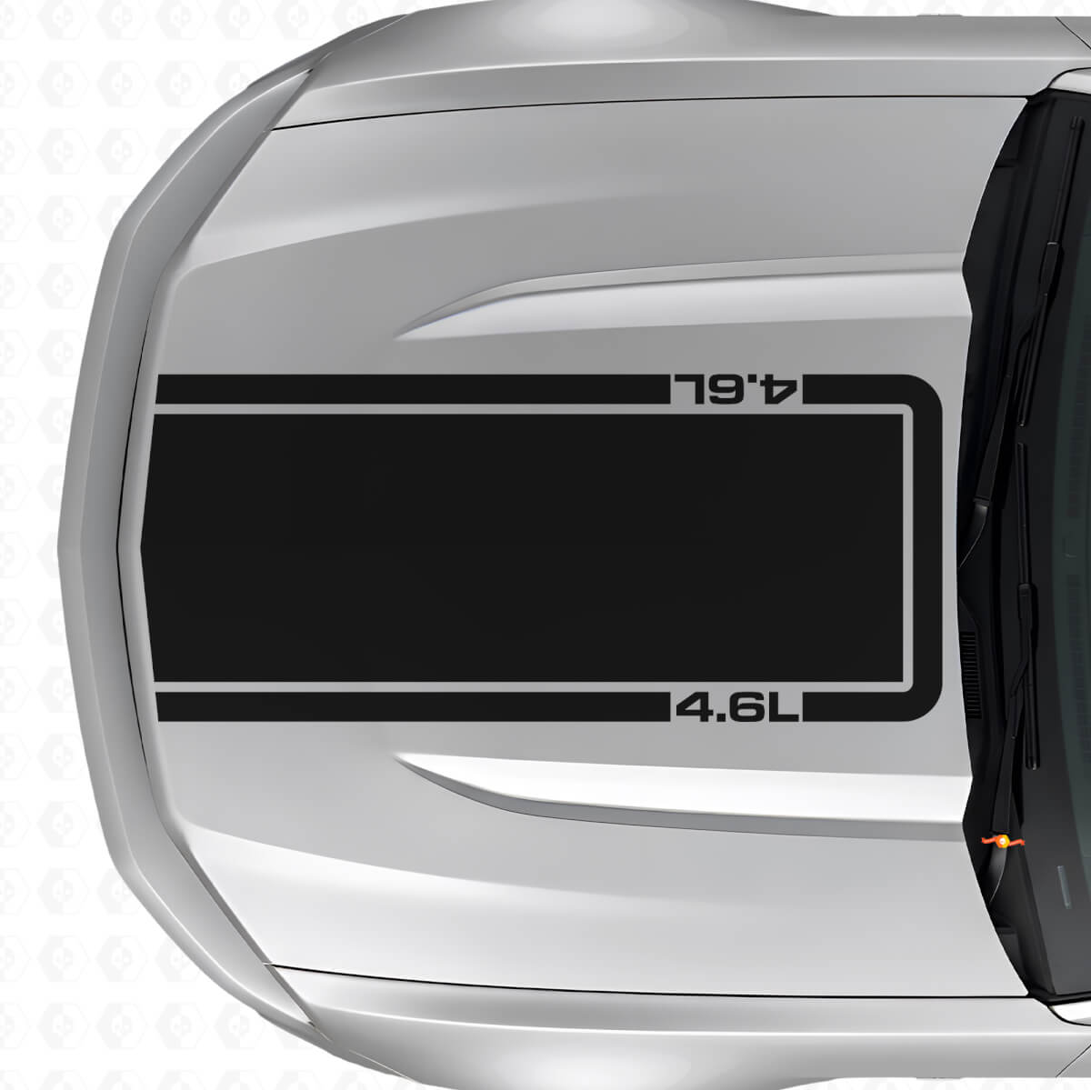 4.6L Hood Outline Stripe Vinyl Decal for Musclecar Musclecarmodel Mach 1 2010-20