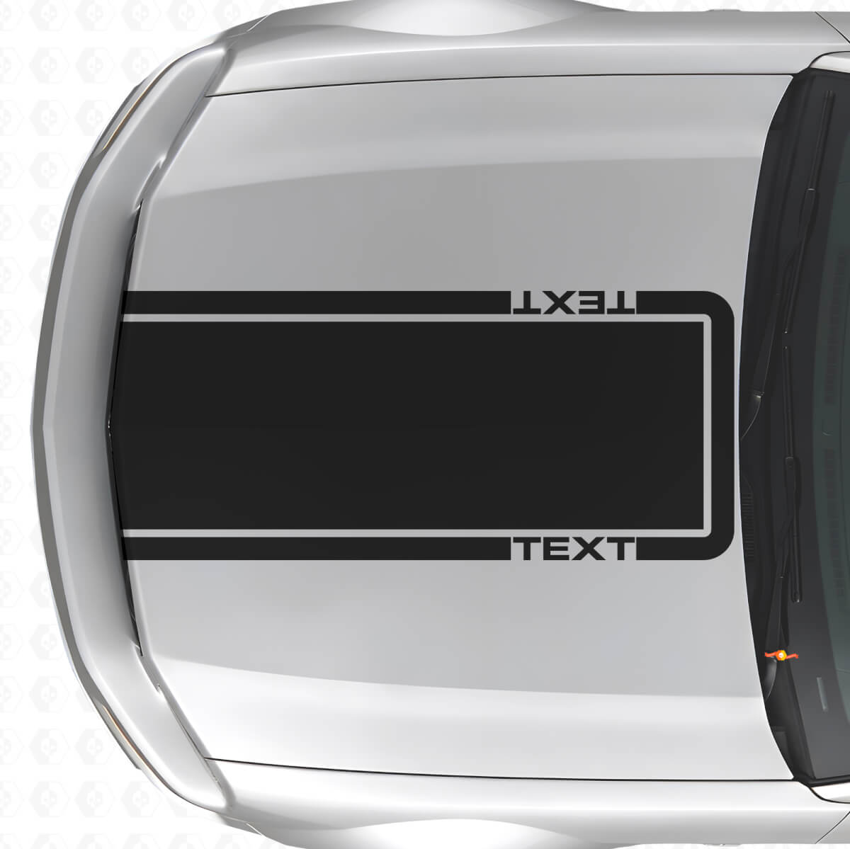 Custom Text Outline Stripe Hood Vinyl Decal for Musclecar Musclecarmodel Mach 1 2005-09