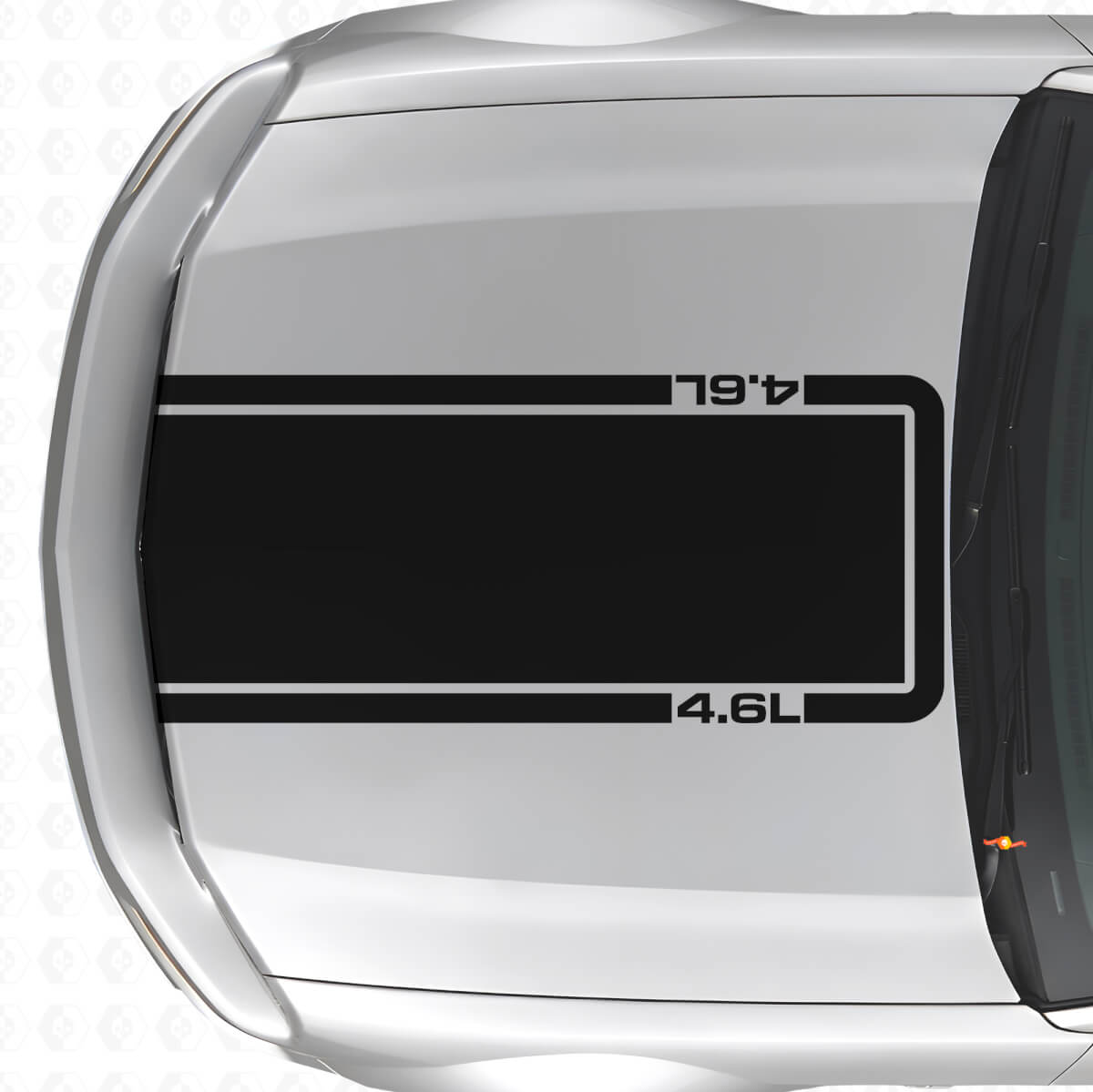 4.6L Hood Outline Stripe Vinyl Decal for Musclecar Musclecarmodel Mach 1 2005-09