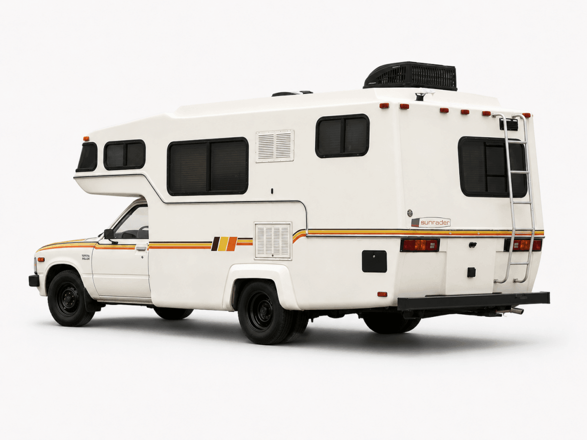 Old school Retro 3 Color Side Stripes Vinyl Decal Kit for Toyota Sunrader RV