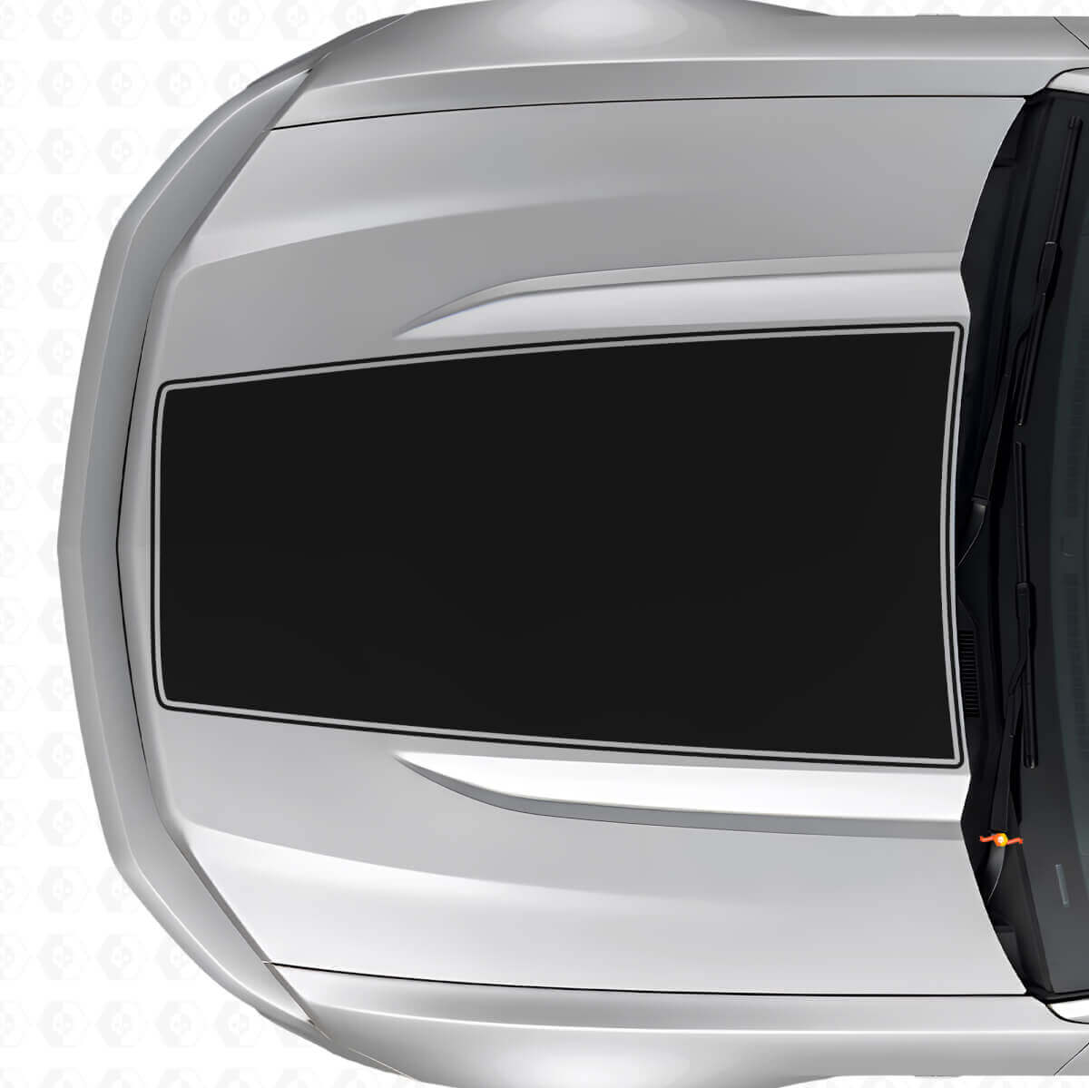Blackout Outline Hood Stripe Vinyl Decals Stickers for Musclecar Musclecarmodel 2015-2020