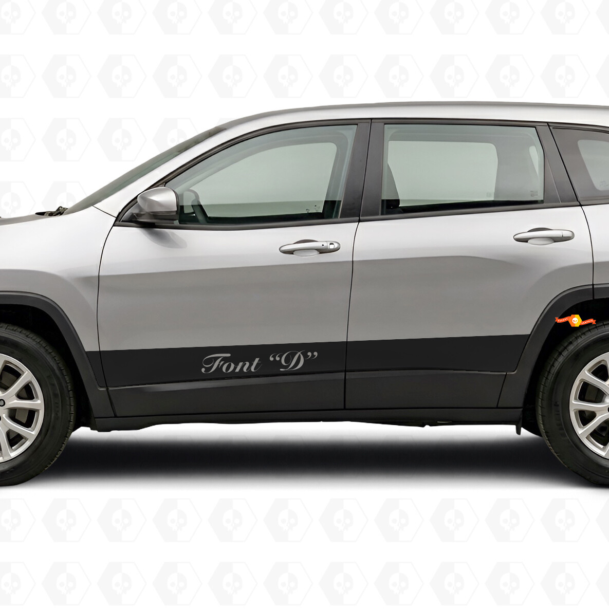Custom Straight Stripes Side Vinyl Decal Sticker for Jeep Cherokee 2014-2023