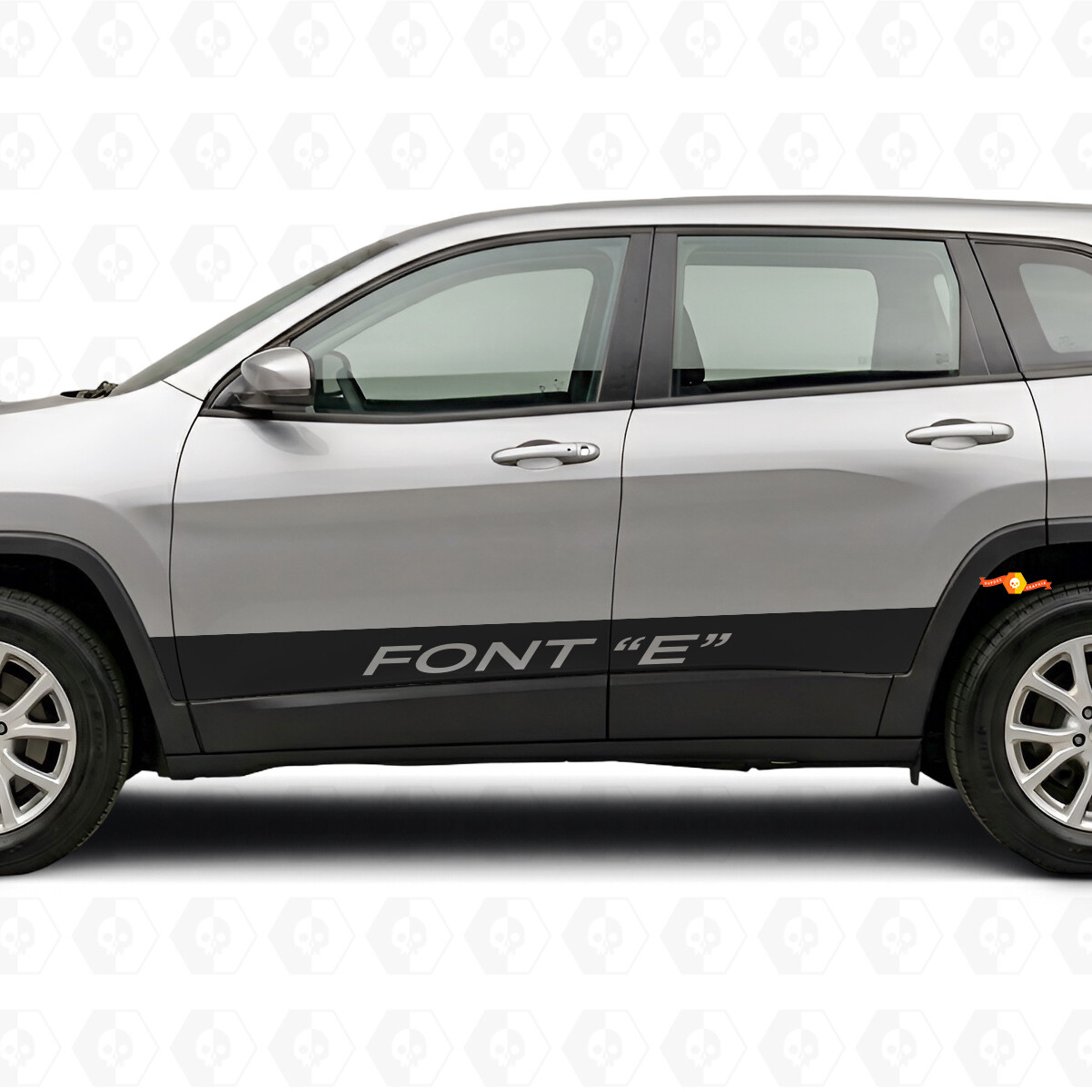 Custom Text Straight Stripes Side Vinyl Decal Sticker for Jeep Cherokee 2014-2023
