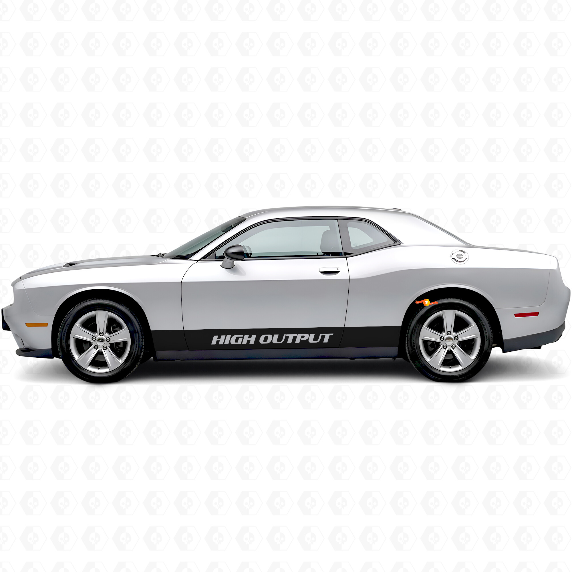 High Output Straight Stripes Side Vinyl Decal Sticker for Dodge Challenger