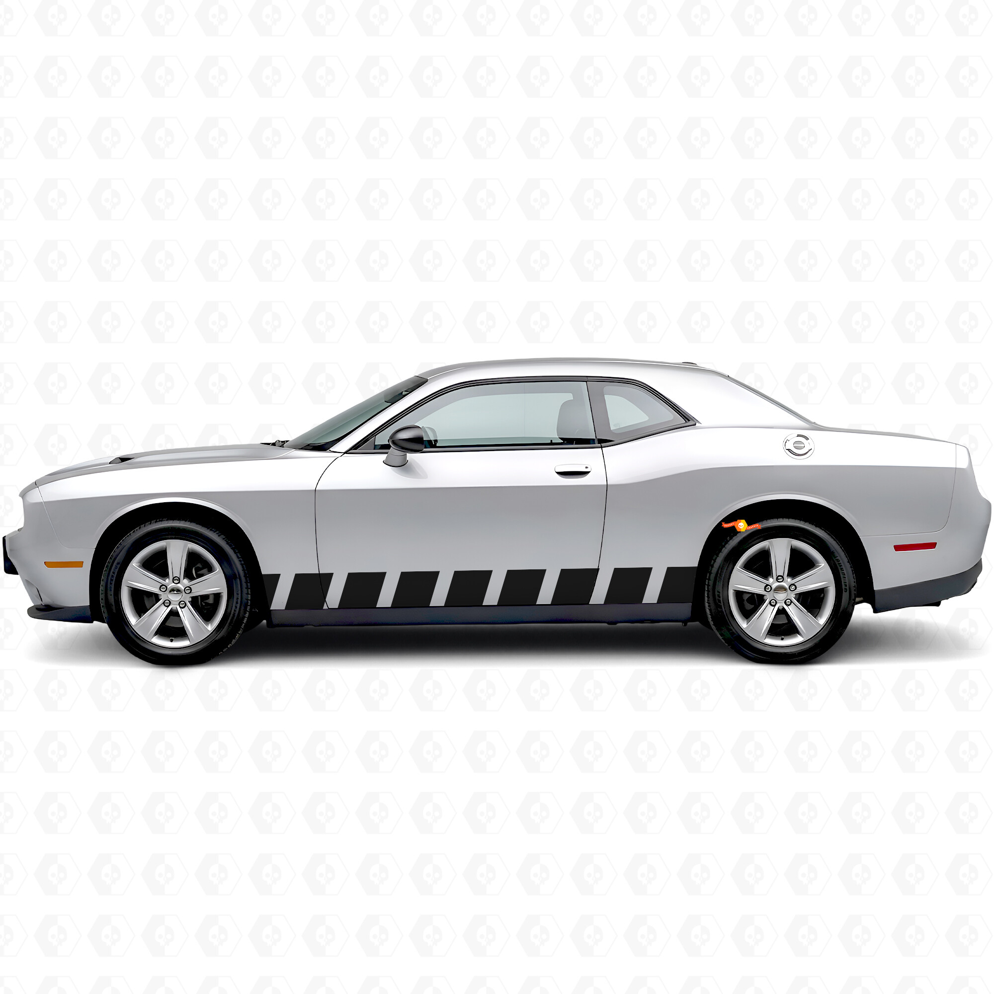 Block Style Stripes Side Vinyl Decal Sticker for Dodge Challenger