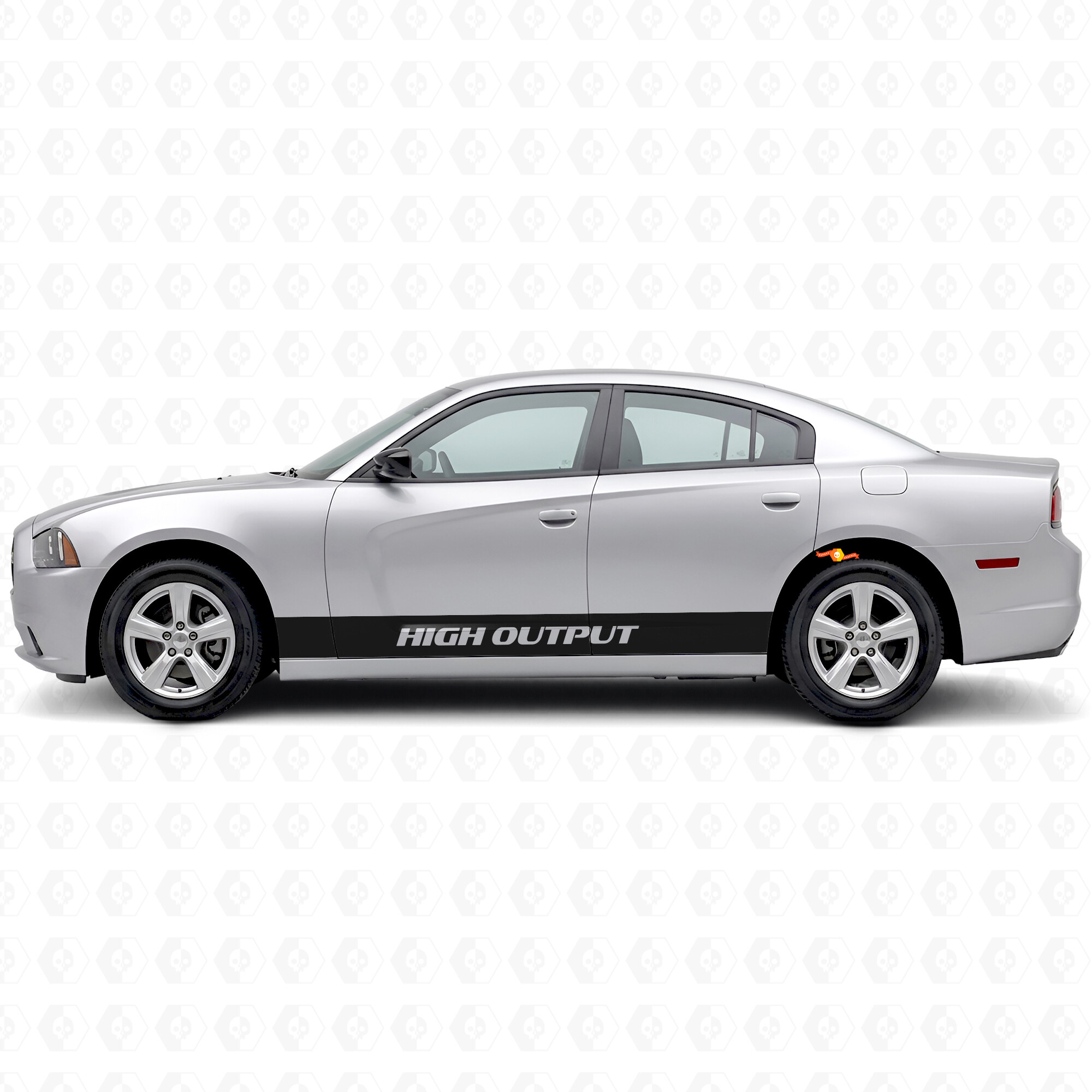 High Output Straight Stripes Side Vinyl Decal Sticker for Dodge Charger 2011-2014