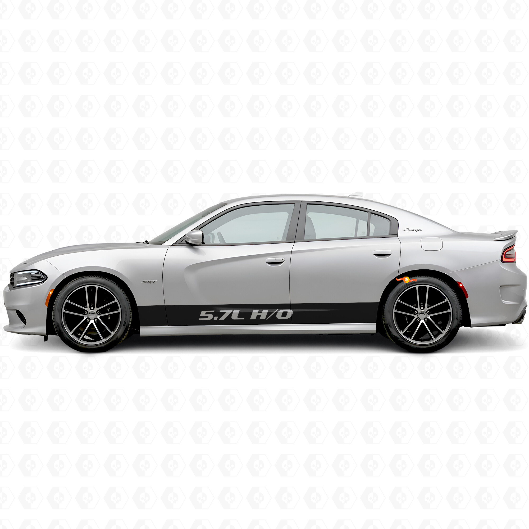 5.7L H/O Straight Stripes Side Vinyl Decal Sticker for Dodge Charger 2015-2026