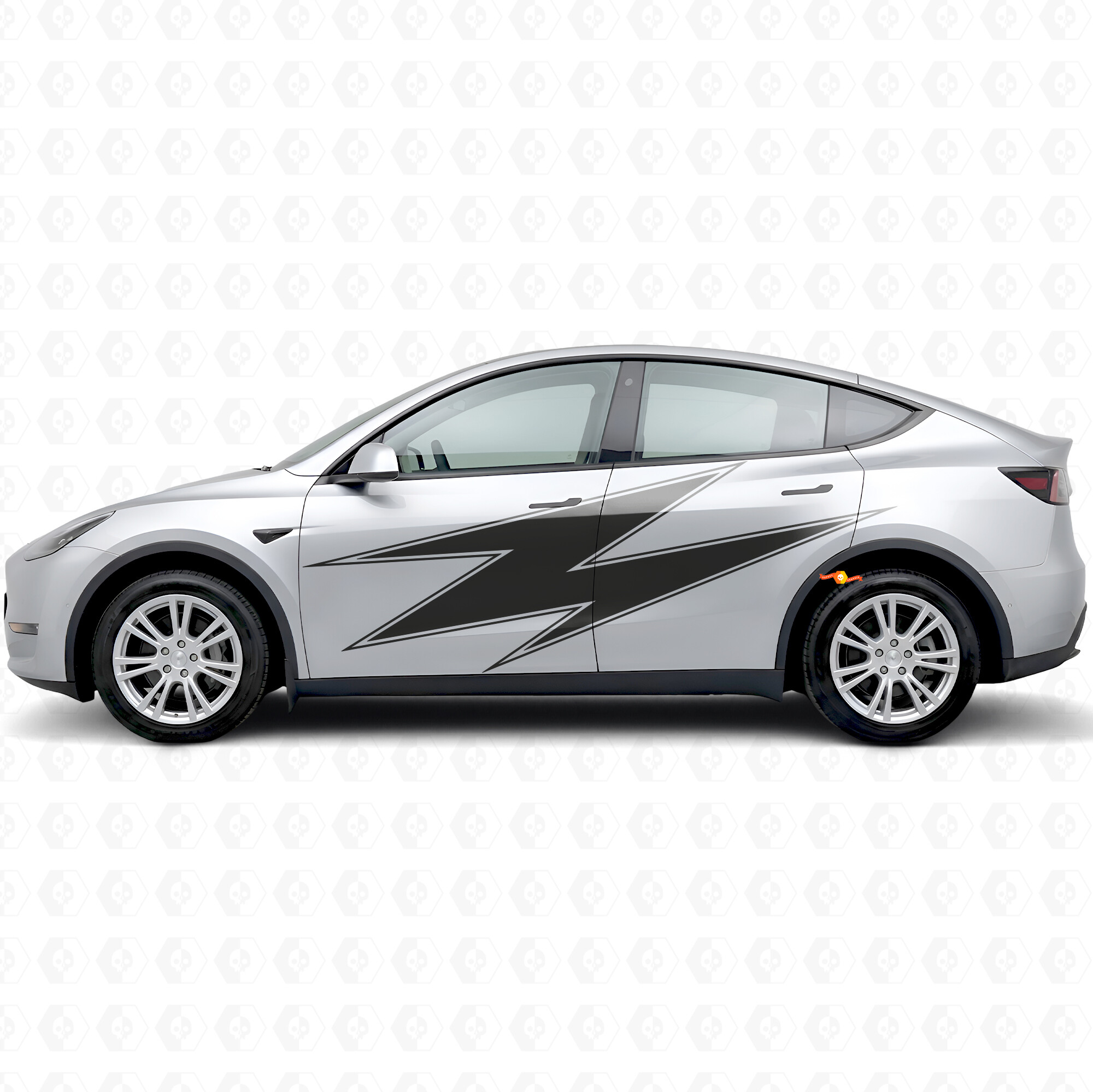 Lightning with Contour Side Vinyl Decal Sticker for Tesla Model Y