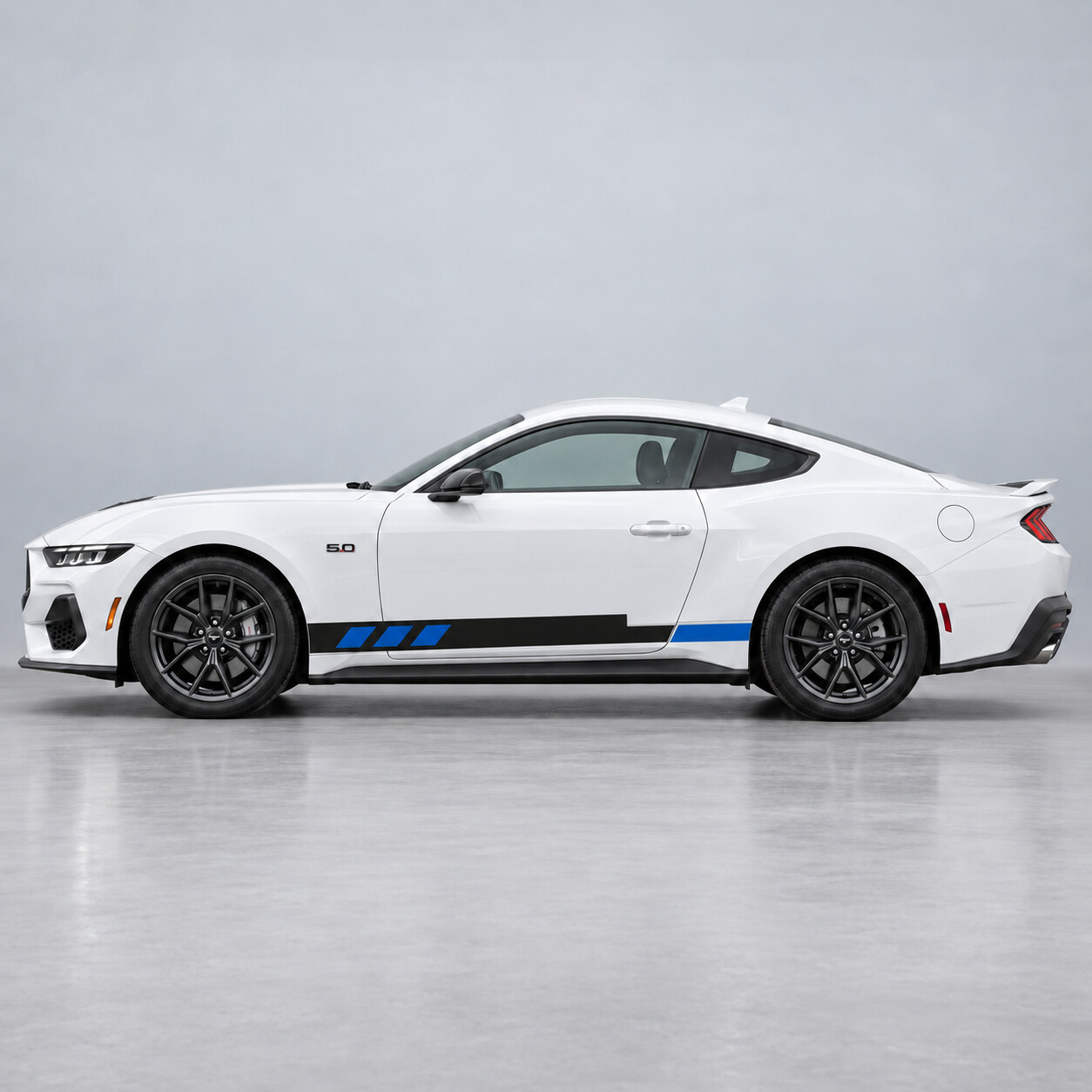 Coast Block Stripes Side Vinyl Decal Sticker for Ford Mustang 2024