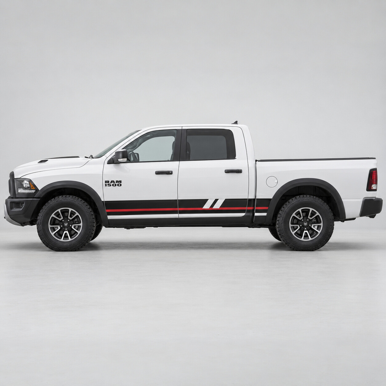 Diagonal Slots Side Vinyl Decal Sticker for RAM 1500 Rebel 2016