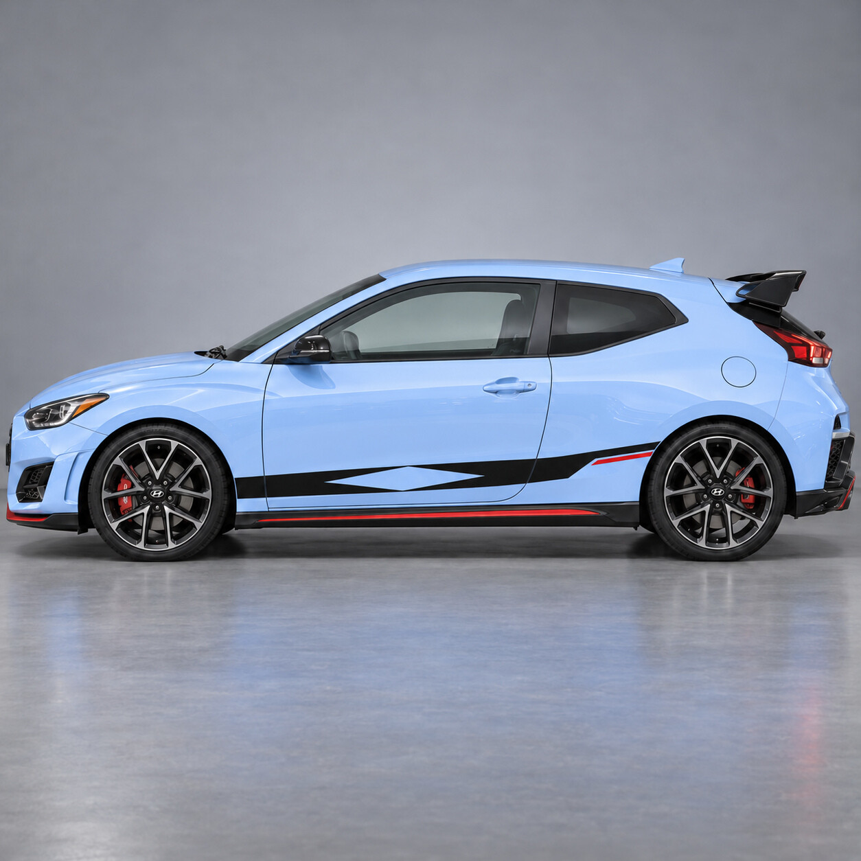 Diamond Kick Side Vinyl Decal Sticker for Hyundai Veloster N