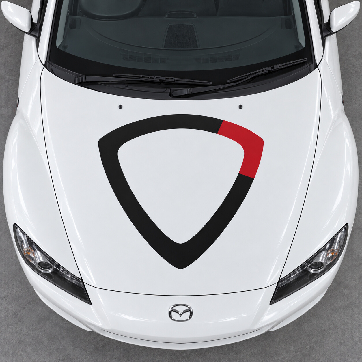 Rotor Open Core Hood Vinyl Decal Sticker for Mazda RX-8 SE3P 2008-2012 Facelift